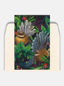 Flox Greeting Card - Pīwakawaka & Karo