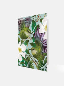 Greeting Cards: Flox A4 Art Card - Titipounamu & Karamu