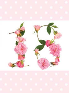 Petal & Pins 18th Birthday Roses Card