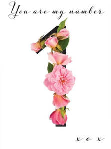 Greeting Cards: Petal & Pins You Are My Number 1 Card