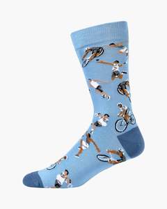 Socks: Active Man Bamboo Socks - Sky