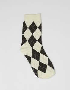 Socks - Cream Argyle