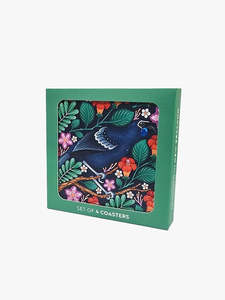 Gifts: Kokako Boxed Coasters - Set of 4