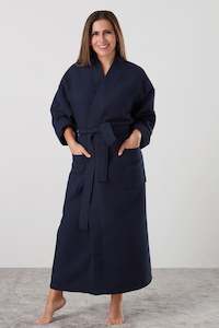 Womens Sleepwear And Robes: 50/50 Waffle Kimono Robe