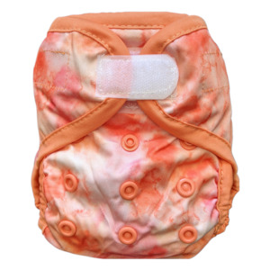 Nappy Covers: Newborn Nappy Cover - Peach Splash