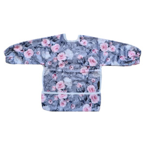 Sleeved Bibs: Sleeved Bibs - Blushing Blooms