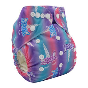 Nappy Care Card Collection: Basic Pocket Nappy - Unicorn Horns