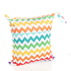 Wet Bags - Rainbow Chevron (white)