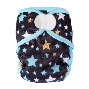 Basic Double Gusset Nappy Covers - Stars