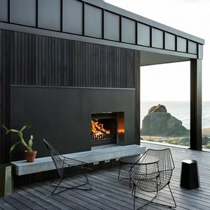 Products: Warmington. Nouveau Outdoor Wood Fire Twin Flue with BBQ Hot Plate & Grill