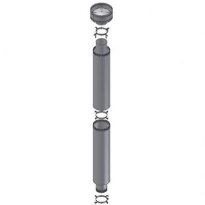 Warmington. Flue Kit 2.4m Nouveau Stainless Steel Wood Gas Single Flue System