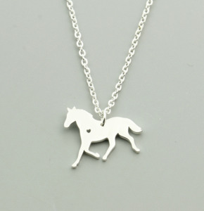 Jewelry And Accessories: Horse with heart necklace
