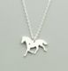 Horse with heart necklace