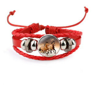 Woven horse bracelet