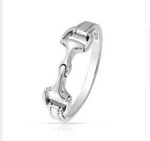 Jewelry And Accessories: Sterling silver horse bit snaffle ring