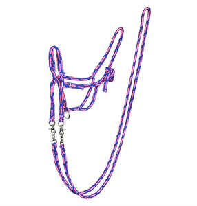 Bridles Reins And Nosebands: Rope halter with reins