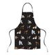 Pet Grooming Apron with Dogs - Black