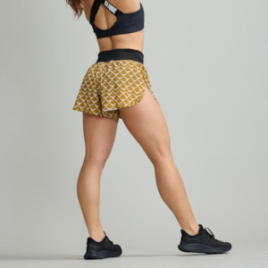 Shorts 1: Power running shorts- Tile Print
