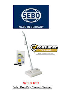 Our Sebo Range Of Vacuum Cleaners: Sebo Duo Dry Carpet Cleaner