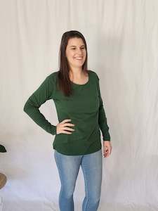 Long sleeve tops: Long Sleeve Layer Top - Emerald Green