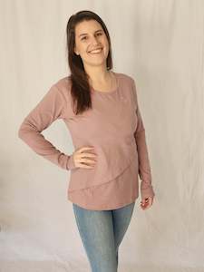 Long sleeve tops: Long Sleeve Layer Top - Dusky Pink