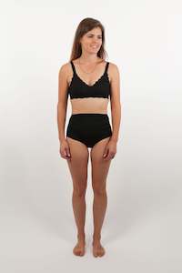 Lace Seamfree Nursing Bra - Black