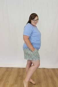 Breastfeeding Maternity Sleepwear Nz: Pyjama Set - Blue Floral