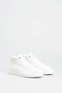 Footwear: Kali High Top Sneaker - White