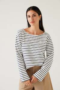 End Of Lease Sale: Satellite Tee - Navy Stripe