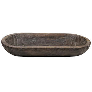 Homewares: Wood Tray - Brown 57cm