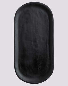 Interiors Homewares: Malibu Large Tray - Matte Black