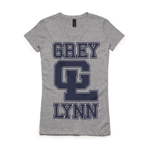 Products: Womans Grey Lynn Varsity Tee