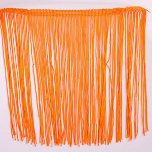 sewing supplies: Fringe - Orange - 20cm long