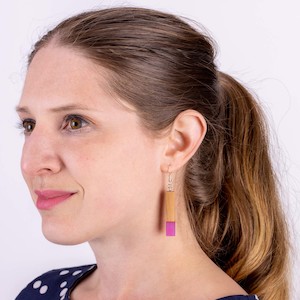 Accessories 1: Demi Wood and Resin Earrings