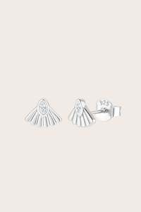 exclude: Fantail Studs White - Silver