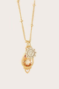 Citrine Jewellery: Solar Plexus Chakra Necklace Gold