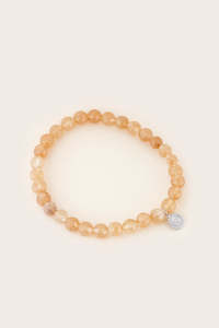 Citrine Jewellery: Solar Plexus Chakra Bracelet Silver