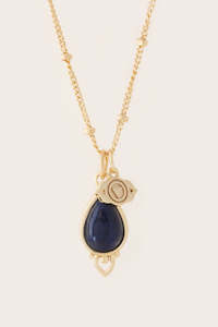 Sodalite: Third Eye Chakra Necklace Gold