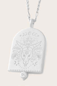 Capricorn Zodiac Necklace - Silver