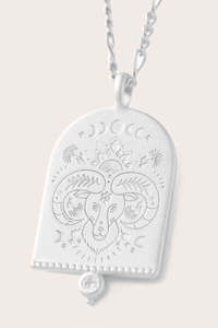 Aries Zodiac Necklace - Silver