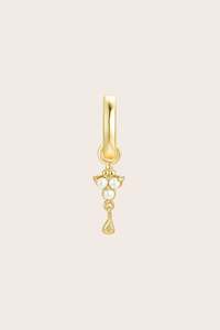 Birthstone Jewellery: Gold Birthstone Charm - June/Pearl