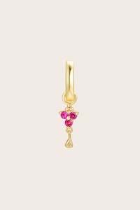 Birthstone Jewellery: Gold Birthstone Charm - July/Ruby