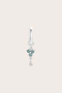Birthstone Jewellery: Silver Birthstone Charm - March/Aquamarine