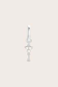 Silver Birthstone Charm - June/Pearl