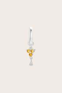 Birthstone Jewellery: Silver Birthstone Charm - November/Citrine