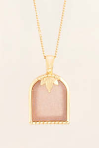 Gold Necklace: Moroccan Doors Necklace - Gold