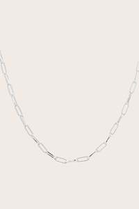 Crystal Necklaces: Paperclip Chain Necklace - Silver