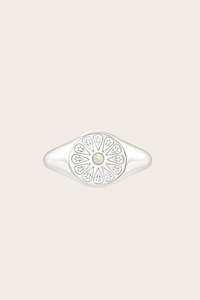 Silver Birthstone Ring - October/Opal