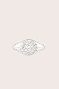 Silver Birthstone Ring - April/Crystal