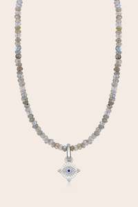 Crystal Necklaces: Eye of Intuition Necklace - Silver